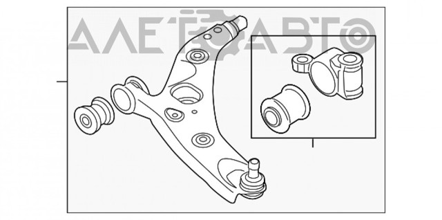 KB7W34350H Mazda Поперечний важіль