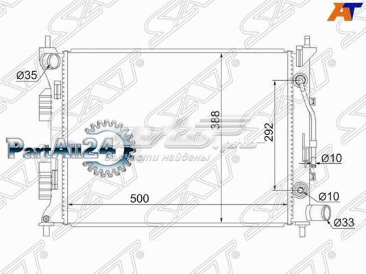 HY00161 SAT Радіатор охолодження двигуна