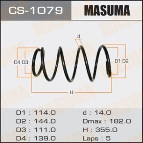 Пружина передня CS1079 Masuma