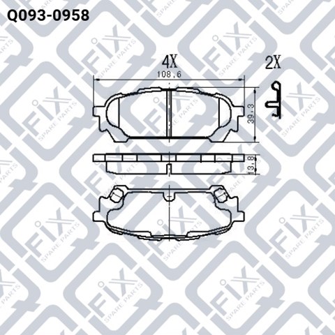 Купити Q0930958 Q-fix Задні колодки