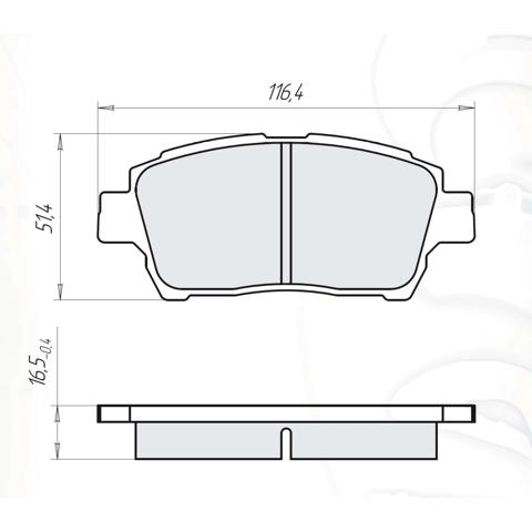 D116E Intelli Передні гальмівні колодки