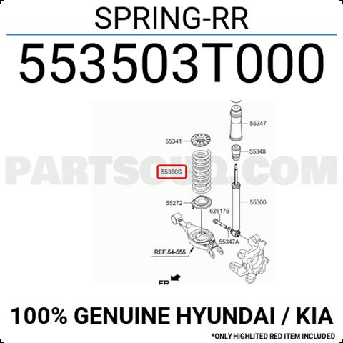 553503T000 Hyundai/Kia пружина задня