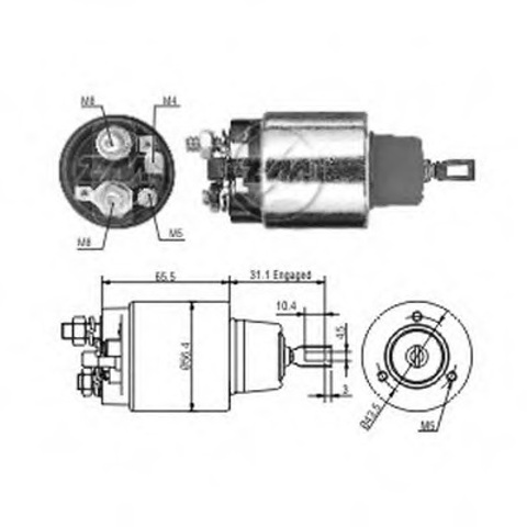 Реле втягуюче стартера ZM772 ZM