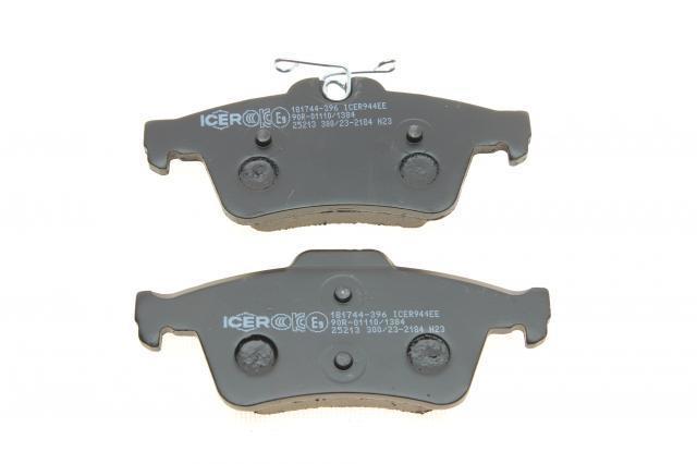 Задні гальмівні колодки Icer 181744396 ціна, від 21.82 USD