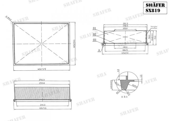 Фільтр повітряний Shafer SX819