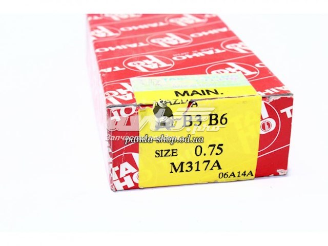 Вкладиші колінвалу, корінні, комплект, 3-й ремонт (+0,75) M317A075 Taiho