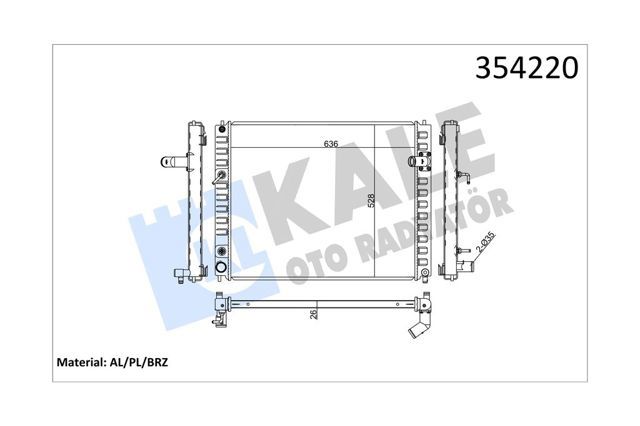 Купити 354220 Kale Радіатор двигуна