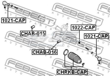 Втулка кріплення кермової рейки, права CHAB015 Febest