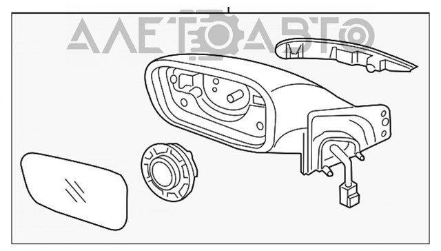 Праве бокове дзеркало Hyundai/Kia 87620C2010