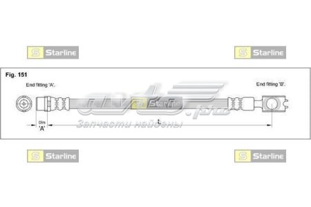 Купити HAC1229 Starline Шланг гальмівний задній