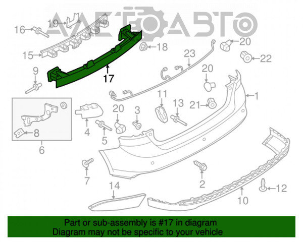 Балка бампера заднього FPS FP2813980 ціна, від 32.36 USD