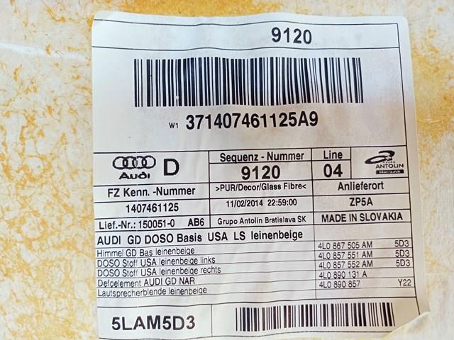 Оббивка даху внутрішня VAG 4L0867505AM