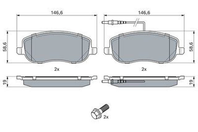 Гальмівні колодки Bosch 986424789 ціна, від 22.78 USD