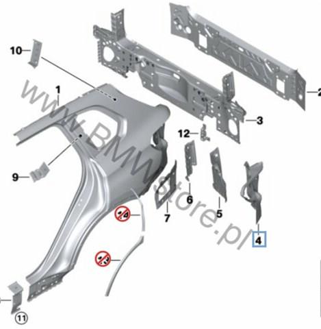 Крило заднє праве 41007954984 BMW
