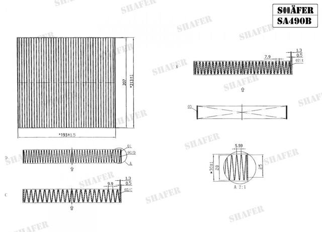 Фільтр салону SA490B Shafer