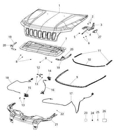 PCR21057AR Signeda Завіс капота, правий