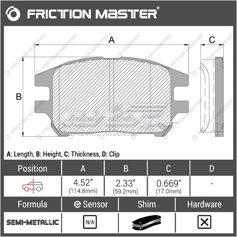 MKD930 Friction Master Передні гальмівні колодки
