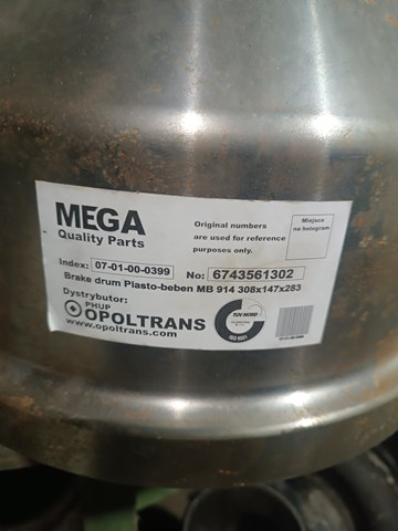 0701000399 Mega Барабан гальмівний задній