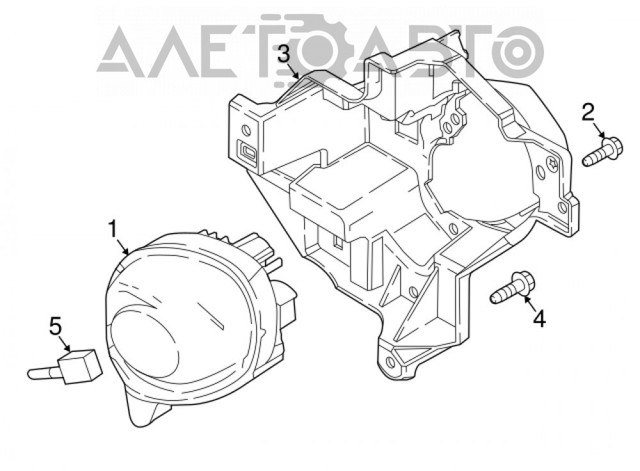 Фара протитуманна, права B63B51680A Mazda