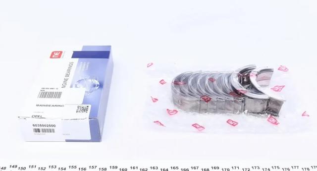 Вкладиші коленвала, корінні, комплект, 1-й ремонт (+0,25) NE/NPR 180035000115 ціна, від 23.42 USD