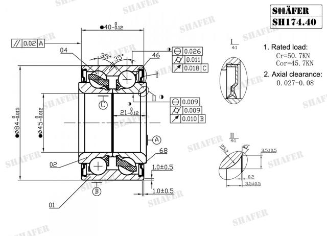 Підшипник ступиці SH17440 Shafer