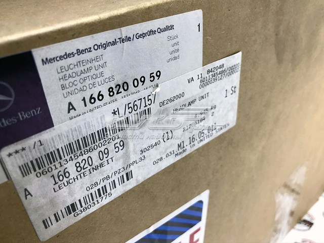 Купити A1668200959 Mercedes Основна фара в зборі ліва