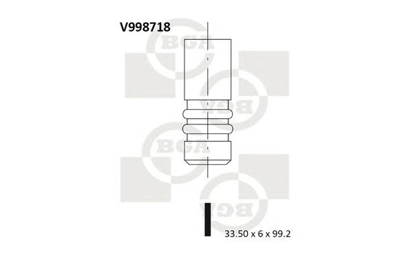 Клапан впускний V998718 BGA