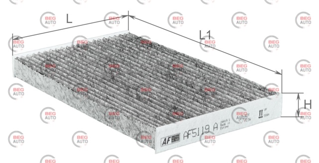 Купити AF5119A Alpha Filter Фільтр салону вугільний