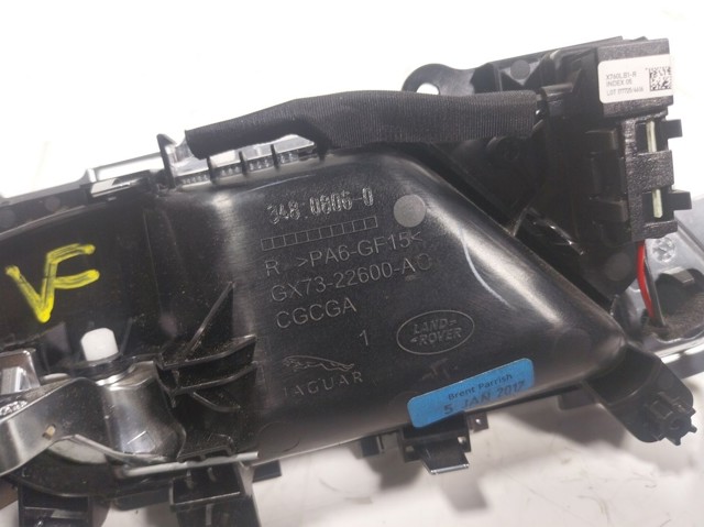 Зовнішня ручка правих дверей Jaguar T2H17094
