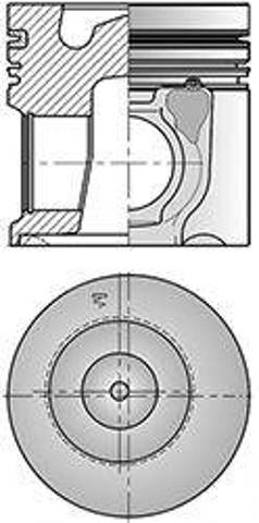 Поршень в комплекті на 1 циліндр, STD 41504600 Kolbenschmidt
