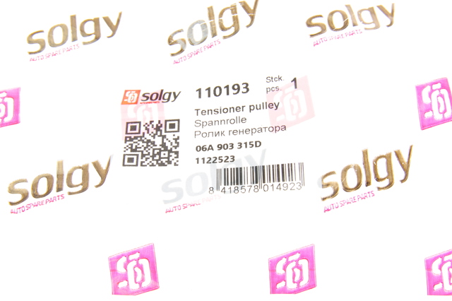 110193 Solgy Ролик натяжителя ременя агрегатів
