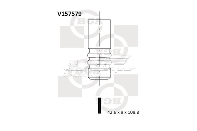 Клапан впускний V157579 BGA