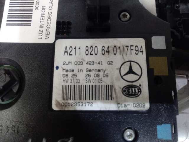 Лампочка освітлення салону Mercedes A2118206401
