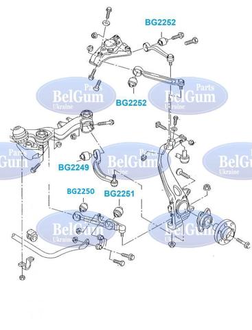 Сайлентблок переднього верхнього важеля BG2252 Belgum