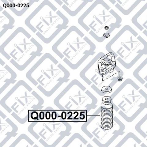 Купити Q0000225 Q-fix Відбійник заднього амортизатора