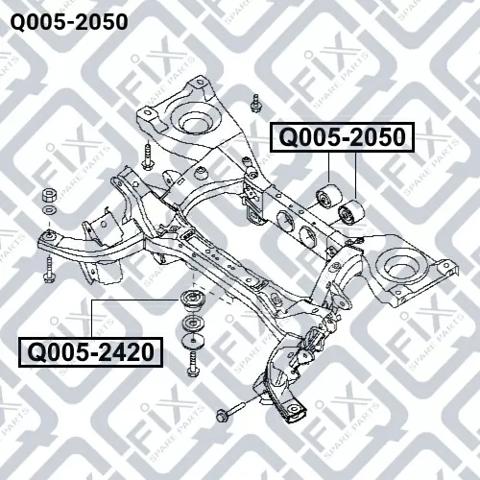 Сайлентблок задньої балки Q0052050 Q-fix