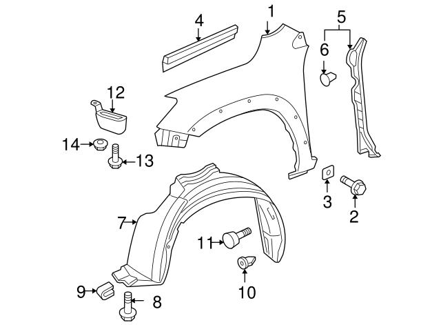 Підкрилок переднього крила, лівий 9046710005C0 Toyota