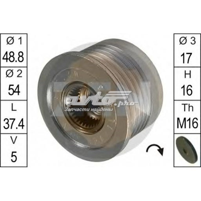 Шків генератора ZN5432 ZEN
