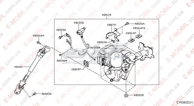 Рульова колонка Nissan/Infiniti 488103NL0A ціна, від 70.54 USD