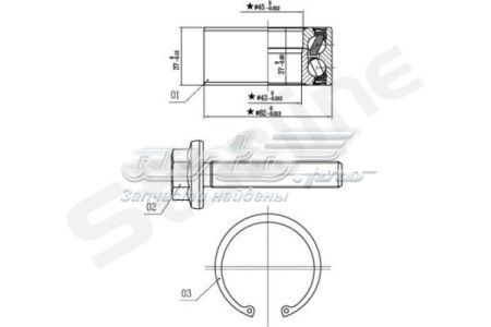Підшипник маточини передньої/задньої Starline SLO01356 ціна, від 17.47 USD