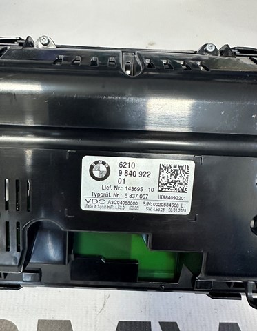Прилади управління BMW 62109840922
