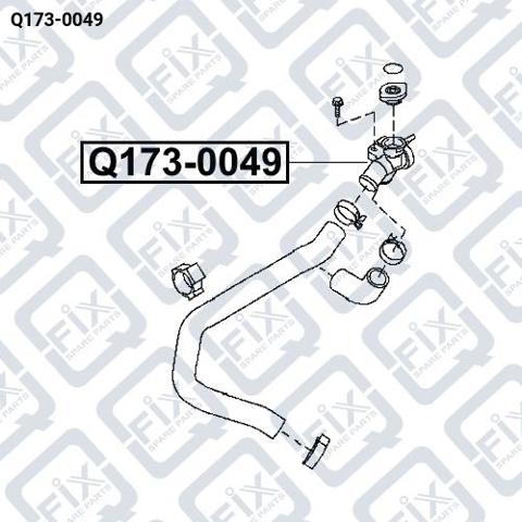 Фланець системи охолодження (трійник) Q-fix Q1730049 ціна, від 23.76 USD