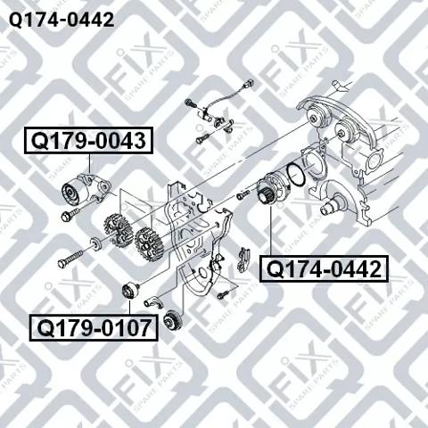 Помпа охолодження Q-fix Q1740442 ціна, від 18.95 USD