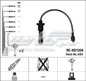 Дроти запалювання NGK RCHD1204 ціна, від 7.79 USD