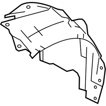 Підкрилок переднього крила, лівий задній Infiniti Q50 (V37) (Інфініті Q50)