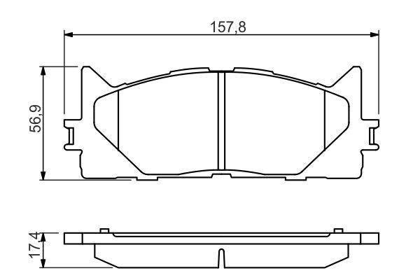 Купити 986494430 Bosch Колодки гальмівні передні, дискові