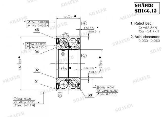 Підшипник ступиці SH16613K Shafer