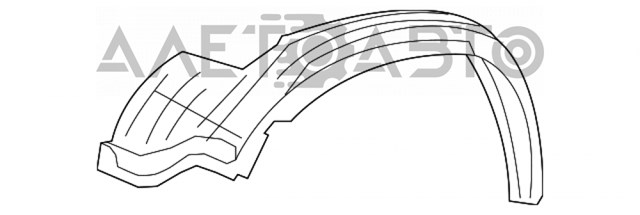 538070C010 Toyota Підкрилок переднього крила, правий задній