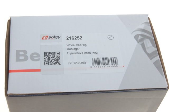 Купити 216252 Solgy Підшипник ступиці колеса