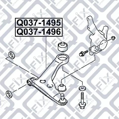 Важіль передній лівий Q-fix Q0371496 ціна, від 44.20 USD